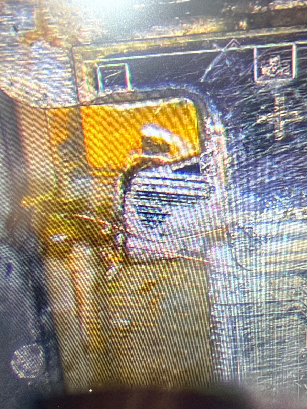 顯微放大的面板電路細節
